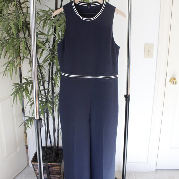 Banana Republic 10 Petite Navy Retro Jumpsuit - Picture 1 of 4